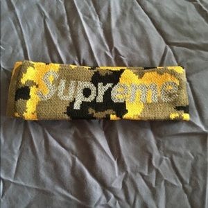 Supreme New Era Reflective Logo Headband (Yellow)